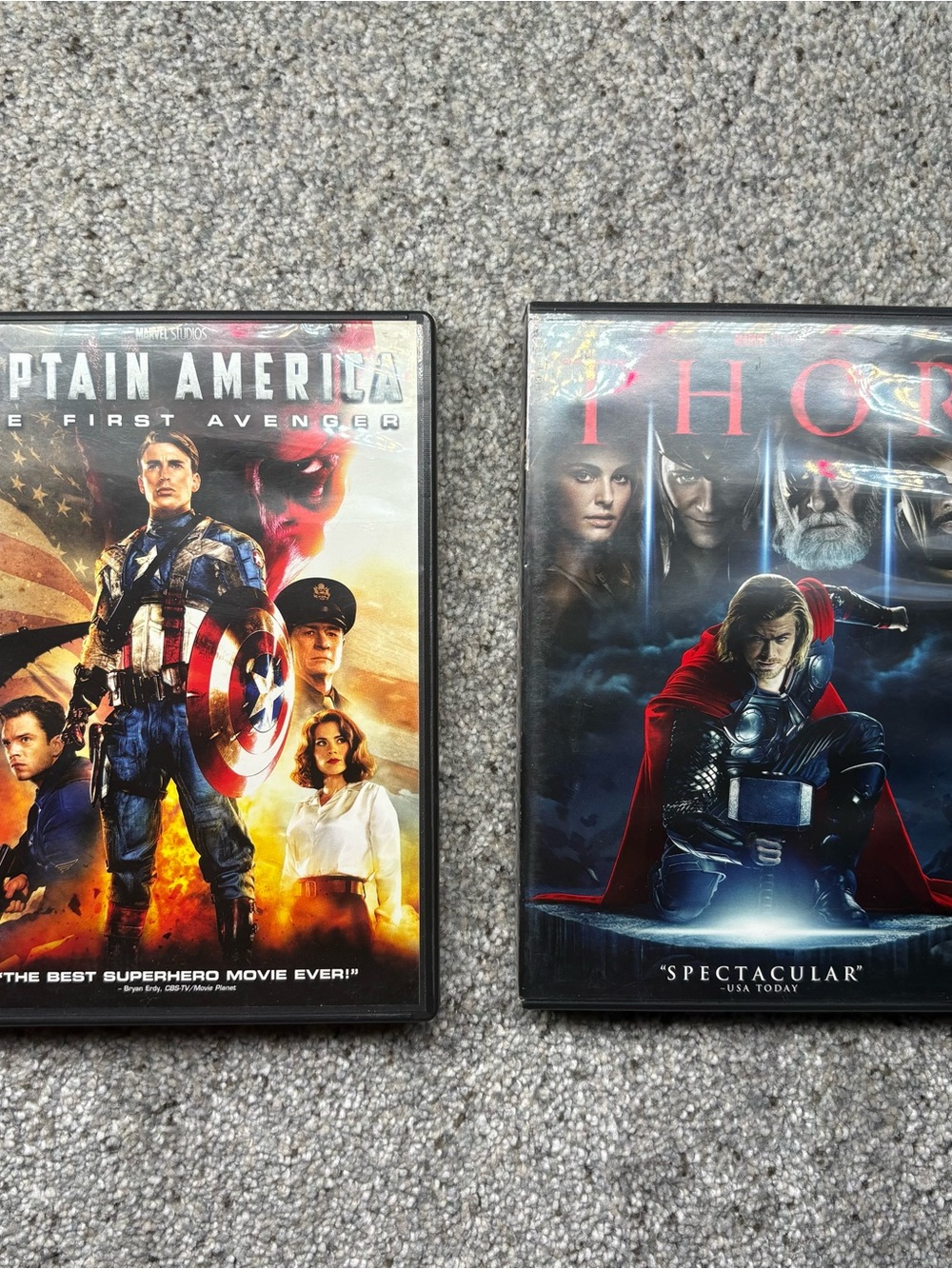 Marvel Thor and Captain America DVD Lot of 2
